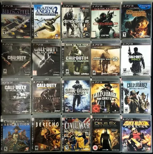 Jogos de Tiro  /guerra Ps3 - Ac cartão e Olx pay (temos outros jogos) Preços na descrição 