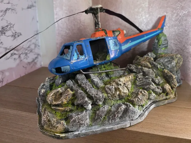 Enfeite para aquário Helicóptero