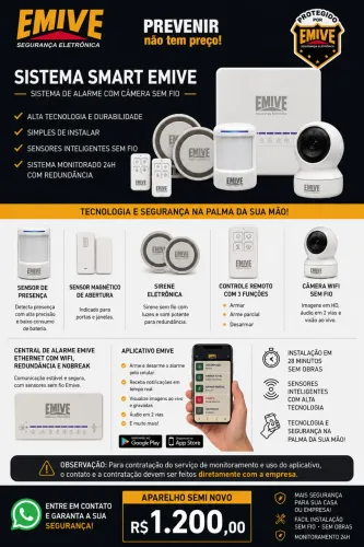 Câmera de segurança com equipamento completo!