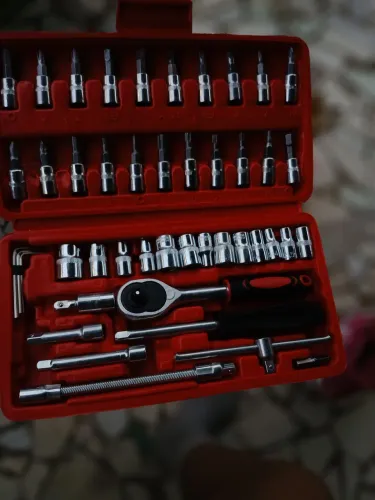 Kit chave de catraca 46 peças