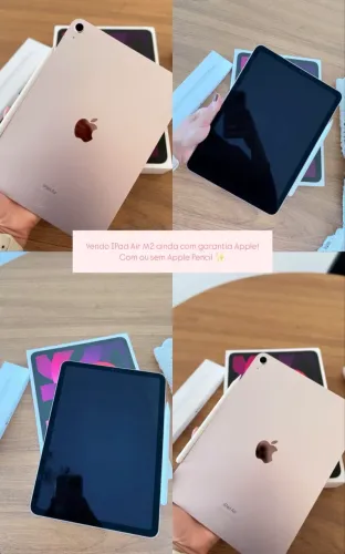 iPad Air 5ª Geração - 64GB/M2- Rose - Estado de Novo + Apple Pencil