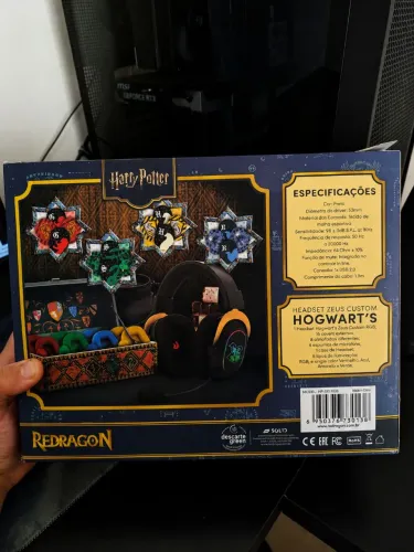 Headset Gamer Redragon Harry Potter Zeus Hogwarts RGB - Novo Lacrado