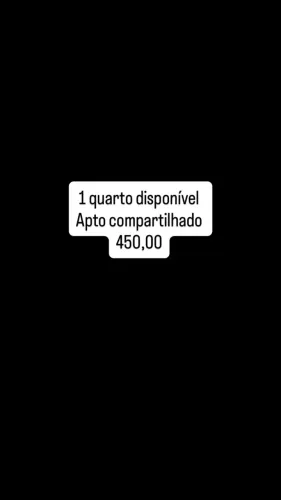 1 quarto disponível no apto compartilhado