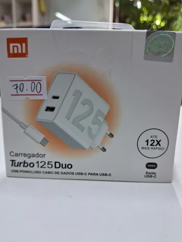 Carregador Xiomi Turbo 125 Duo Tipo C