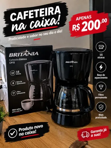 Cafeteira elétrica nova na caixa