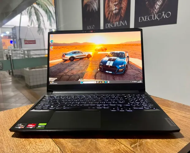 Notebook Gamer Lenovo | AMD Ryzen 7 | 16GB RAM | SSD 512GB | GTX 1650 | Super Novo