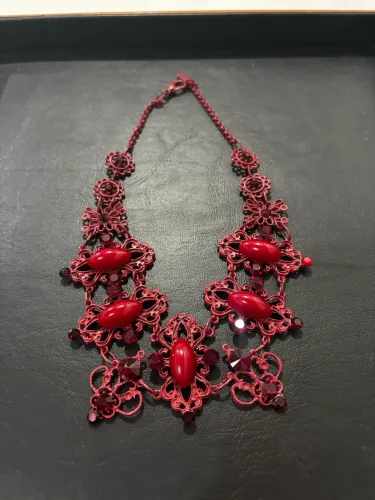 Colar Andréa Mader vermelho - Bijuteria Fina