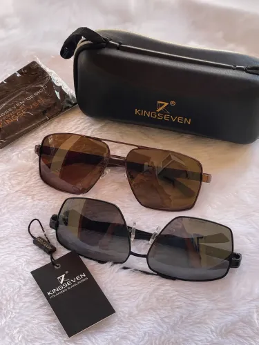Óculos de Sol Kingseven Polarizado Masculino Premium UV400 - Elegância e Proteção