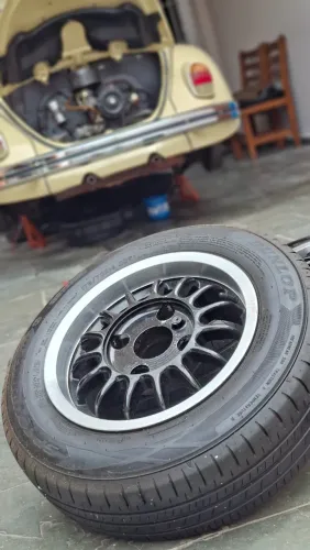 Rodas Fusca aro 14 + pneus Dunlop