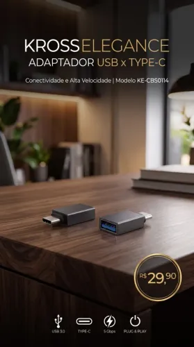 Adaptador Kross USB x Type-C