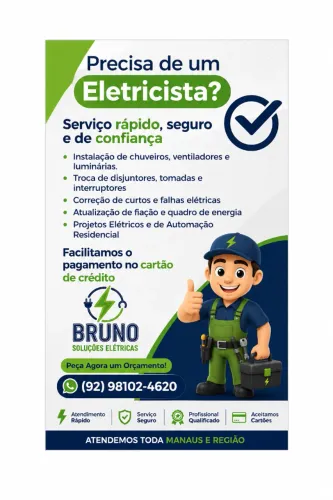 ? ELETRICISTA RESIDENCIAL E PREDIAL EM MANAUS ? ATENDIMENTO RÁPIDO ? PREÇO JUSTO ? SERVIÇO