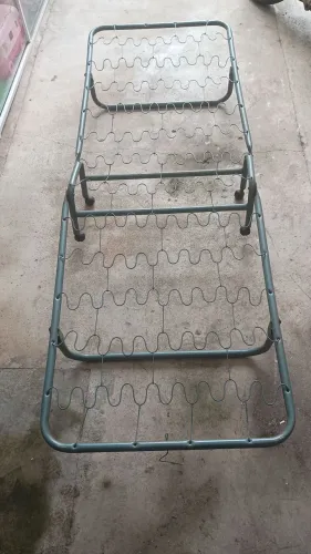 cama solteiro dobrável de metal 1,83 x63 x22 cm