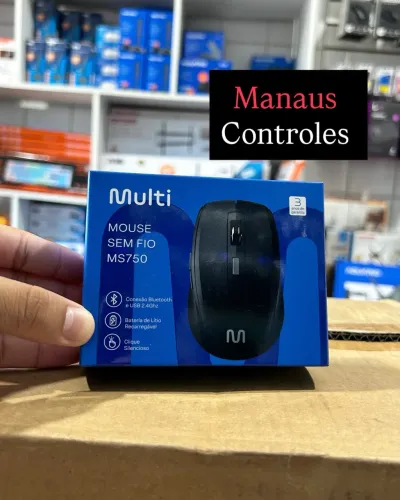Mouse Sem Fio Via Bluetooth 6 botões Multi
