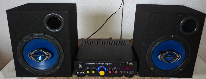 Mini system com 2 caixas acusticas