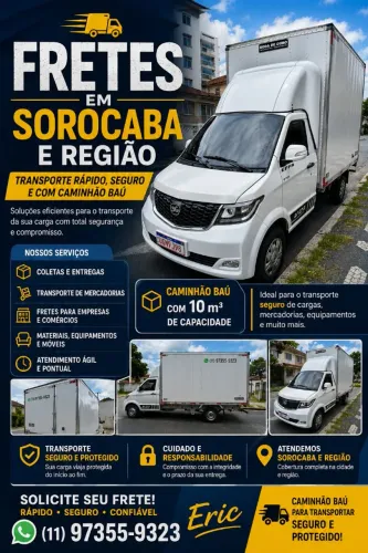 Faço frete/carreto em Sorocaba e região.