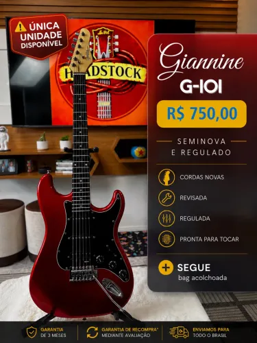 GUITARRA GIANNINI G-101 - PRONTA PARA TOCAR!