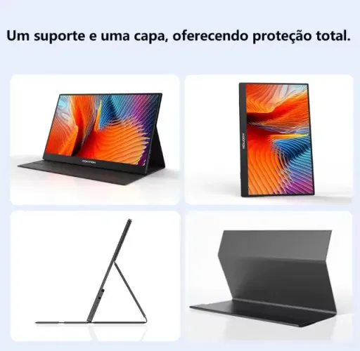 Monitor Portátil KOOTION com Alto-falantes Duplos 15,6 Polegadas 100% sRGB IPS
