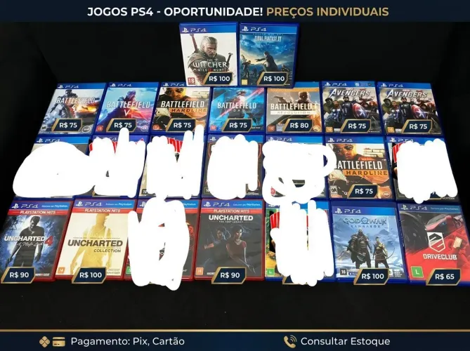 Jogos mídia física PS4 e PS5