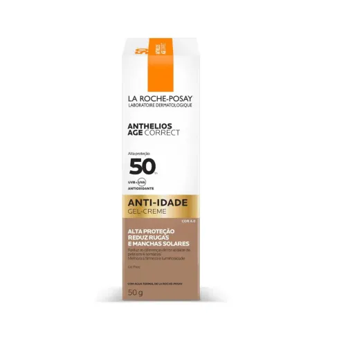 Protetor Solar Facial Anti-Idade La Roche-Posay Anthelios Age Correct FPS 50 Cor 4.0 50g