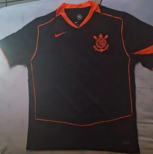 Camisa Do Corinthians Preta E Laranja Total 90
