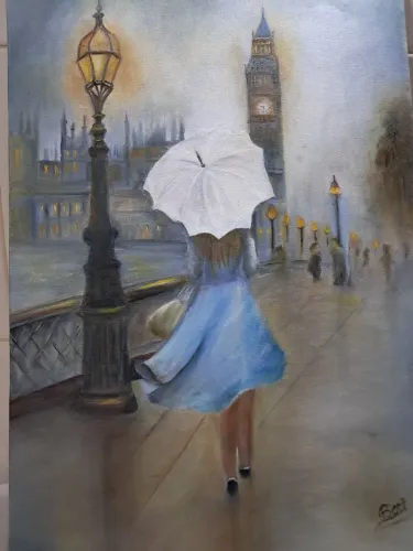 Pintura a óleoTarde em Londres