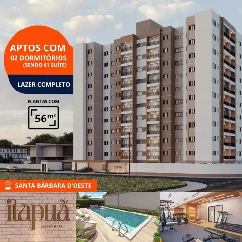 Imperdível: Apartamento à venda em Santa Bárbara do Oeste - SP, Jardim Itapuã, 2 quartos, 
