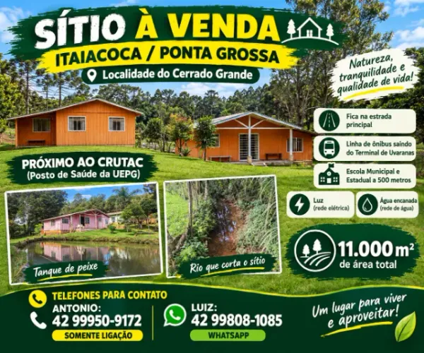 SITIO CINCO IRMÃO EM ITAIACOCA - 11.000m²