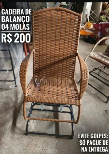 CADEIRA DE BALANÇO 04 MOLAS R$200