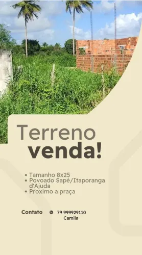Terreno Sapé /Itaporanga d