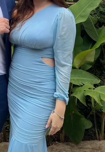 Vestido azul festa
