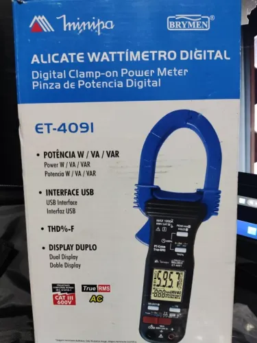Alicate Wattímetro Digital Minipa ET-4091