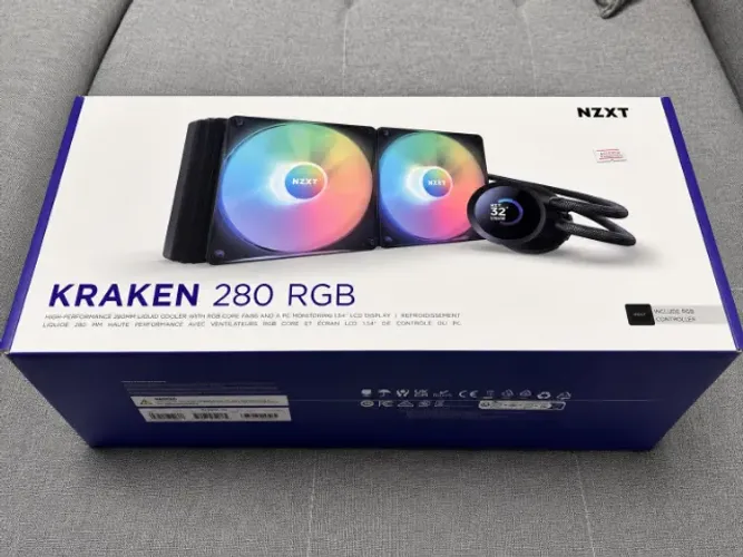 Water Cooler NZXT Kraken Elite 280 RGB Preto Lacrado - RL-KR28E-B1