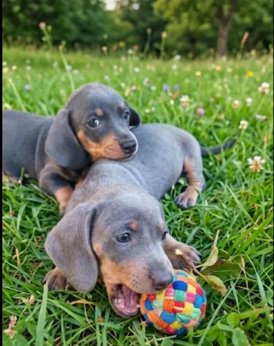 Dachshund salsichinha raridade, Isabela/ BLUE/ pedigree opcionalE 