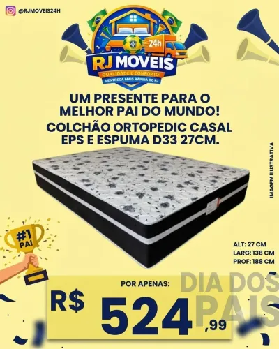 Colchão casal ortopedic espuma D 33 com 27 cm de altura,entrega em 24 horas