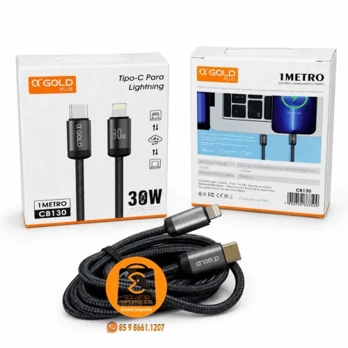 Cabo USB-C Turbo PD 30w para Lightning / iPhone de 1 Metro