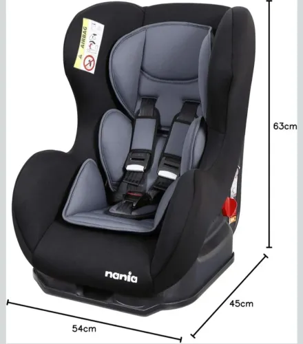 Cadeira Infantil O A 25 P/ Carro Grafite/preto Cadeira Para Auto<br>Cosco Nania Preto