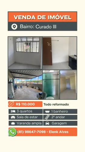 Apartamento 3 quartos, Curado 2