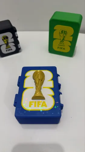 Caixinha de figurinha copa do mundo PREMIUM porta figurinhas 