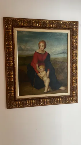 Quadro antigo linda moldura oportunidade