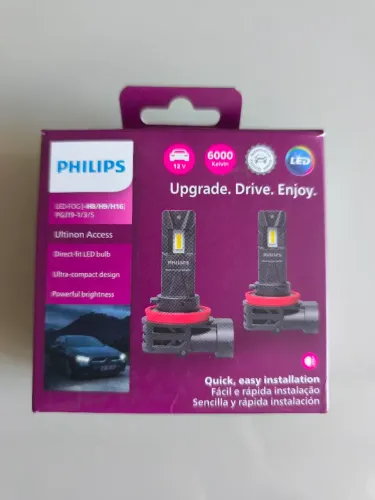 Par LED Philips Ultinon Access H8/H9/H16 6000k Usado - Plug & Play