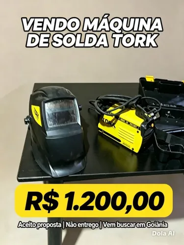 Vendo máquina de solda tork equipamento portátil capacete de proteção