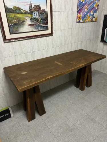 Mesa Rústica em Imbuia Maciça 2,35m - Peça Única | Madeira de Lei