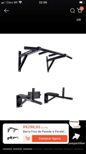 Barra fixa de parede pull up +paralela de abdominal