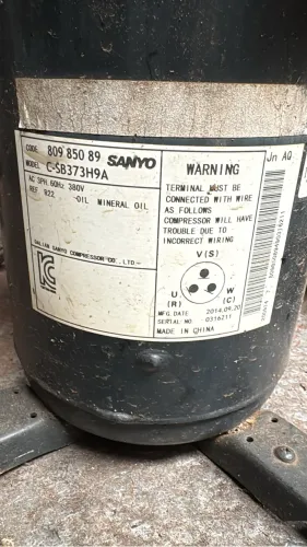 Compressor SANYO Trifásico 380V - 60.000BTU  (Ar-Condicionado)