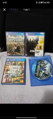 Jogos PS4 cod GTA dying light e days gone