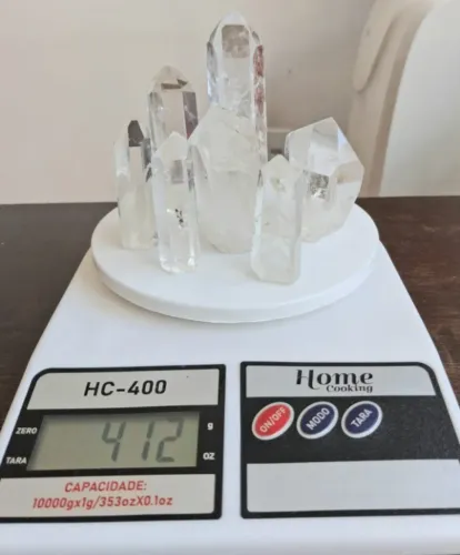 Pontas de Quartzos Brancos Tanslúcidos 410 g