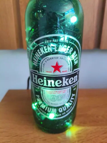 Luminária garrafa Heineken