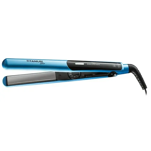 Prancha Britânia Cordão Giratório 220ºC Titanium Blue 110v