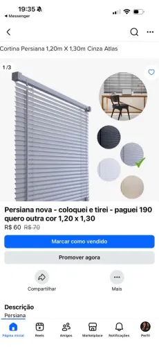 Vendo persiana horizontal
