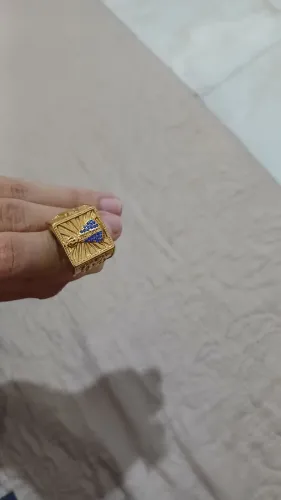 Anel católico banhado a ouro